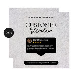 Kundenempfehlungen Flyer | Bearbeitbare Vorlage für Kundenbewertungen | Feedback Design | Anpassbare Feedback-Vorlage | Canva Vorlage