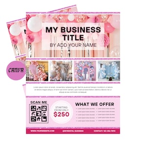 Event Venue Rental Flyer | Venue Rental Flyer | Event Venue Rentals | Editable In Canva | Event Rental Space Flyer | Business Event