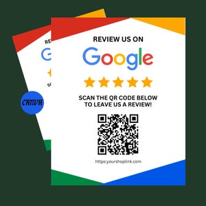 Google レビュー カード テンプレート Canva | Google レビュー 名刺 テンプレート | Google レビュー サイン | レビューを残す Canva テンプレート