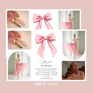 Dance Recital Ad Template Half Page | Dance Recital Flyer | Printable Ad For Recitals | Printable Program Ad | Canva Template