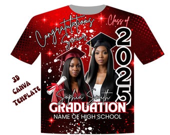 3d Shirt Template Canva | 3d Shirt Template Graduation | Graduation TShirt Template Canva | Graduation Shirt Canva | Graduation 2025