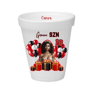 Shot Glass Template Canva | Custom Styrofoam Cups Template | Birthday T- Shirt Templates Canva | Canva Cup Sticker Template | Canva Template