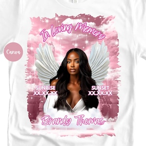 In Loving Memory Background Pink | In Loving Memory T-Shirt Template | Memorial T-Shirt Design | In Loving Memory Of T Shirt