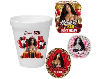 Shot Glass Template Canva | Styrofoam Cup Sticker Template | Custom Shot Cup Template | Styrofoam Cup Template | Canva Cup Sticker Template