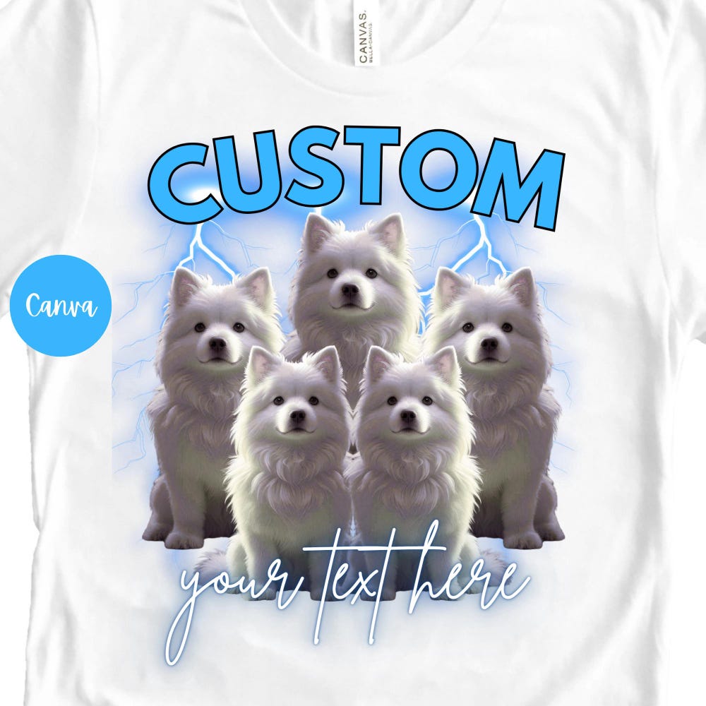 Custom Dog Picture Shirt Template | Personalized Pet Tee | Editable Canva Design | Editable Canva Pet Tee | Canva Template Onlytee