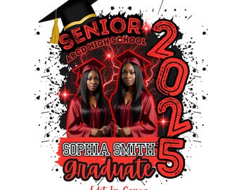 Senior Shirt With Picture Png | Graduation Senior Shirt | Custom Picture Png | Class Of 2025 | Personalozed Senior Shirt Template