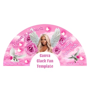 Clack Fan Template Memorial | Editable Memorial Design | Clack Fan Template | Canva Drag & Drop Template | Customizable Fan For All Occasion