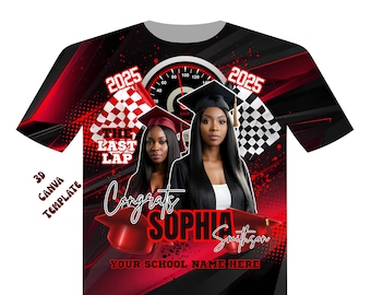 Last Lap Senior Template | Last Lap Template 3d | The Last Lap Graduation Template | 3d Graduation Shirt Template Canva