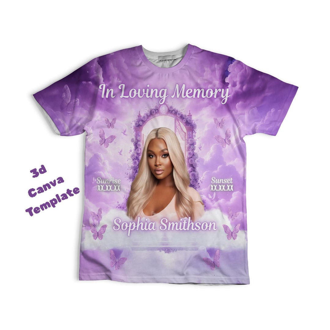 Purple Rip Rip Shirt Template Purple Canva | Forever in Our Hearts With ...