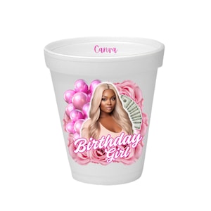 Shot Glass Template Canva | Styrofoam Cup Sticker Template | Custom Shot Cup Template | Canva Cup Sticker Template | Canva Template