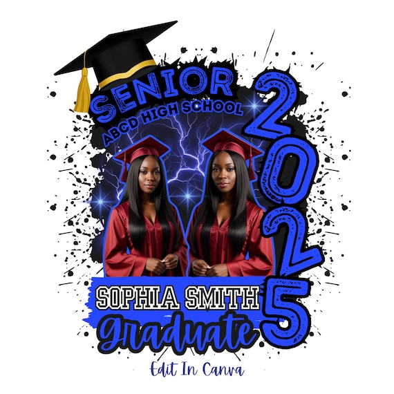 Senior Shirt With Picture Png | Graduation Senior Shirt | Custom Picture Png | Class Of 2025 | Personalozed Senior Shirt Template