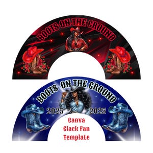 Clack Fan Templates Design Canva | Clack Fan Canva Editable Templates | Sublimation Clack Fan Template | Canva Clack Fan Template