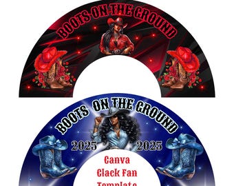 Clack Fan Templates Design Canva | Clack Fan Canva Editable Templates | Sublimation Clack Fan Template | Canva Clack Fan Template