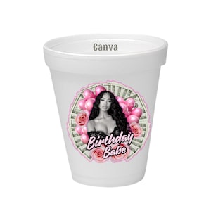 Schnapsglas Vorlage Canva | Styropor Tasse Sticker | Benutzerdefinierte Shot Cup-Vorlage | Styropor Cup-Vorlage | Canva Cup Sticker Vorlage