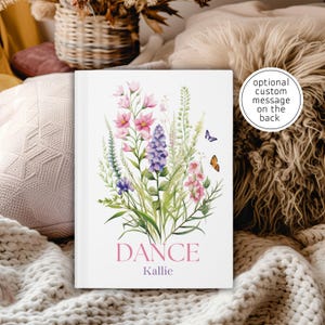 Personalized Dance Journal, Dance Quote Choreography Notebook Gift, Dance Teacher Appreciation Gift For Dancer Coach Hardcover Journal Gift