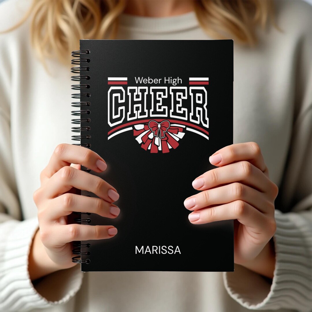 Cheer Note Book Personalized Cheerleader Notebook, Custom Cheer Planner for Coach or ...