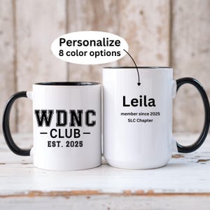 We Do Not Care WDNC Club Mug, Personalized WDNC Menopause Perimenopause Sassy Mug Coffee Cup Gift For Friend Sister Coworker Women Over 50