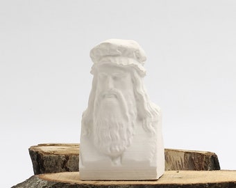 Minimal Leonardo da Vinci Statue - Bust Statue