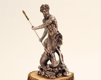 Estatua de Poseidón - Escultura del antiguo dios griego de 11,4 pulgadas