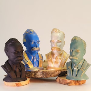 Friedrich Nietzsche Statue in 4 Different Colors- Philosopher Home Decor Sculpture - Minimal Statue
