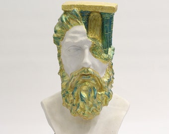 Large Zeus Sculpture - 16.1 Inches Ancient Greek God Sculpture
