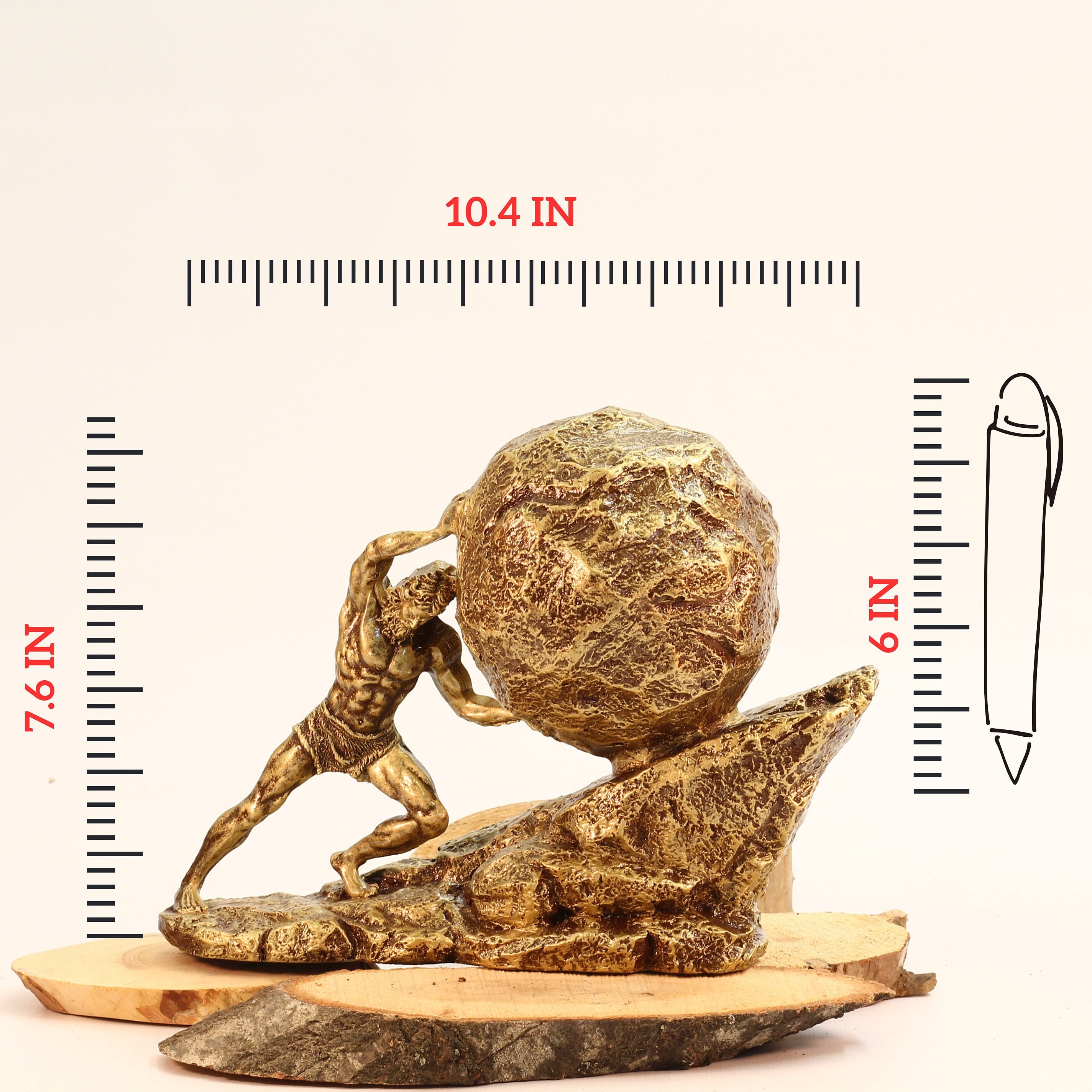 シシュポス像 - 古代ギリシャ神話の室内装飾彫刻 - Etsy 日本