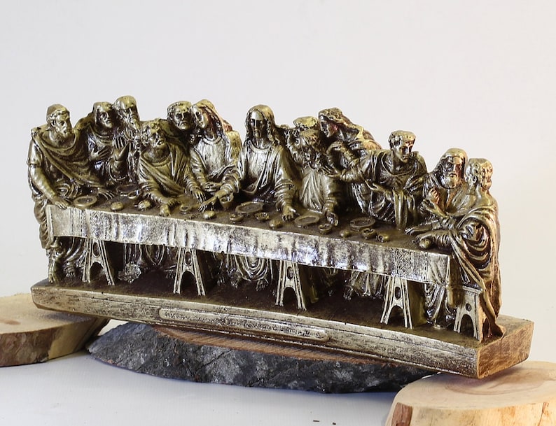 The Last Supper by Leonardo Da Vinci Statue - Gold Art Object - Home ...