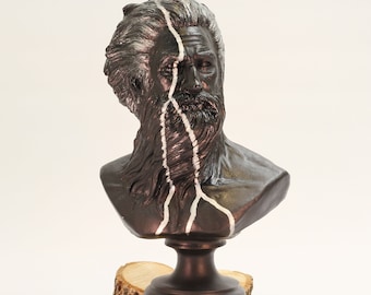 Escultura de Poseidón - Escultura del dios griego antiguo de 14 pulgadas