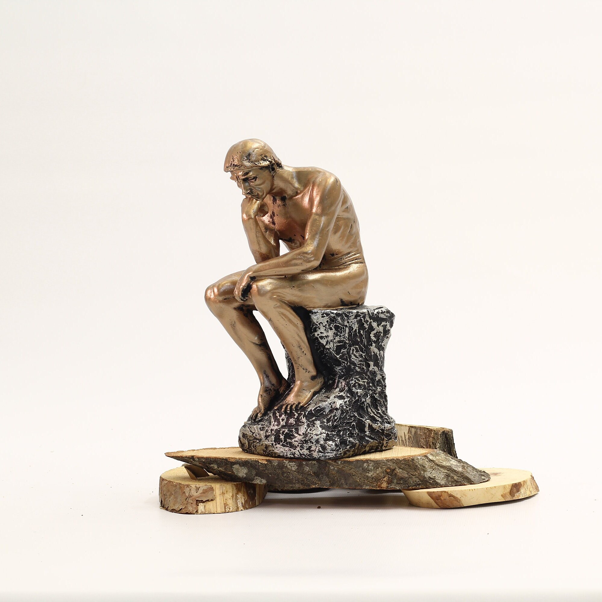 Rodin the Thinker Statue - Thinking Man Sculpture - Home Decor Statue ...