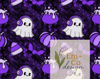Cute Ghost seamless file- seamless pattern