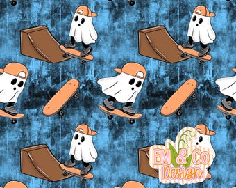 Skate boarding Ghost seamless file- seamless pattern