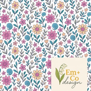 Muted Floral seamless file- seamless pattern
