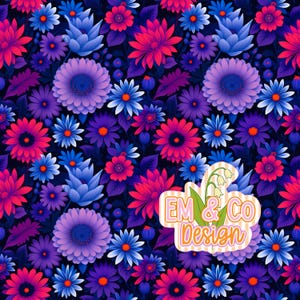 Bright purple Floral  seamless file- seamless pattern