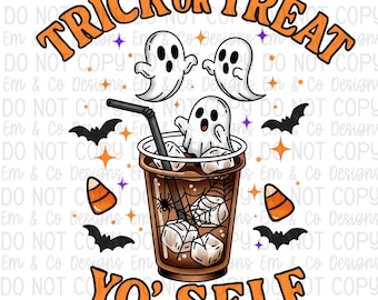 Halloween ghost coffee PNG- Transparent PNG