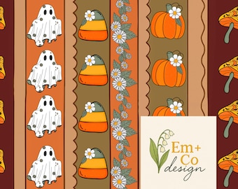 Boho Herbst nahtlose Datei - Muster