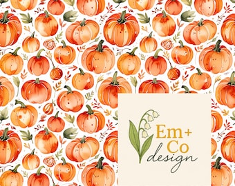 Dainty pumpkin seamless file- seamless pattern