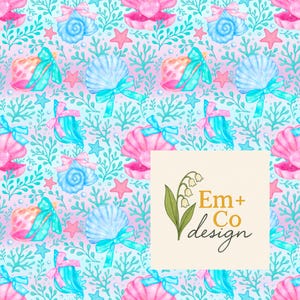 Whimsical Ocean Seamless Print- seamless file- seamless pattern