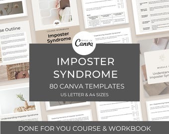 Imposter Syndrome Course & Workbook: 70+ Canva Templates (Digital Download)