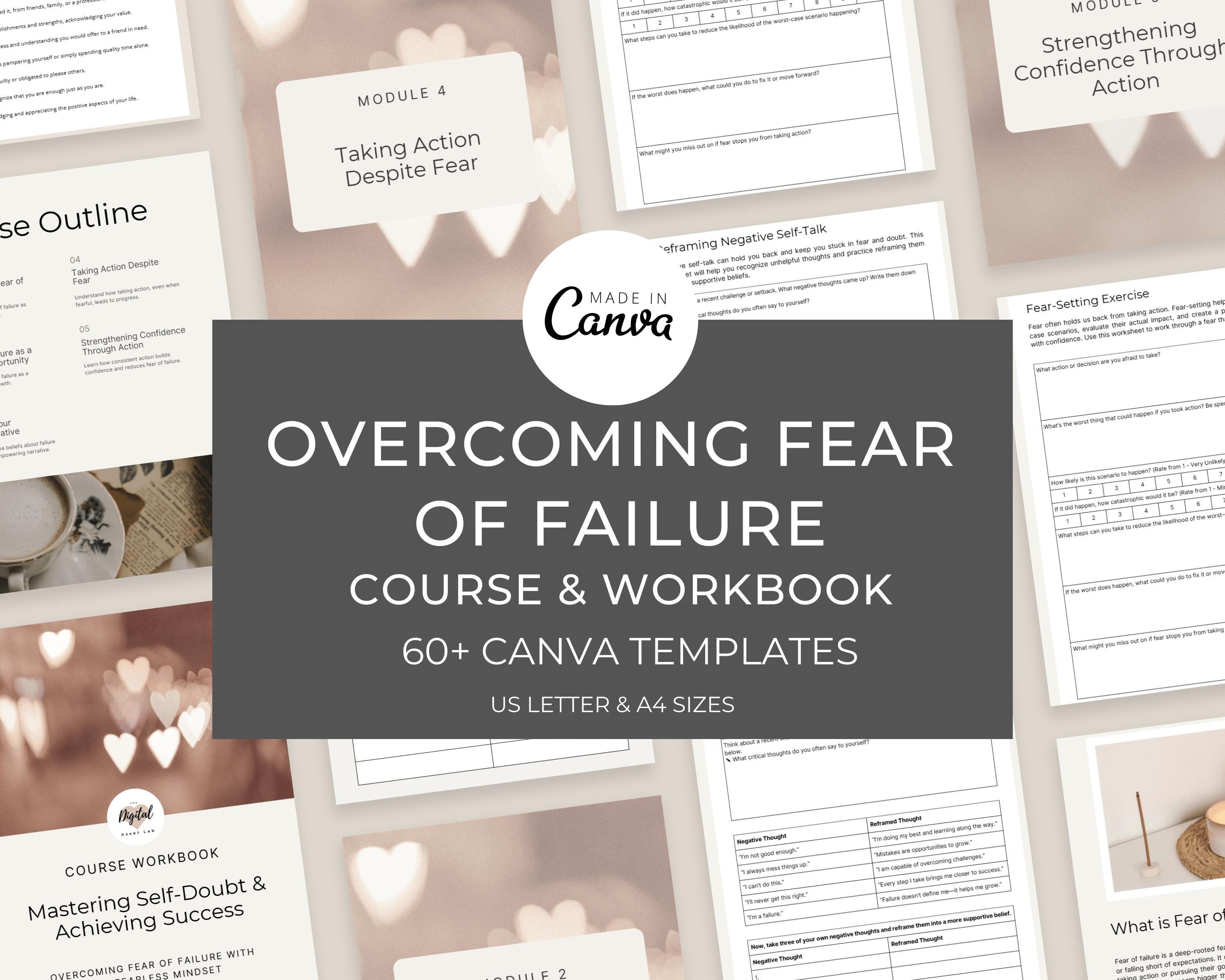 Confidence-Boosting Canva Templates: Overcome Fear for Life Coaches & Entrepreneurs