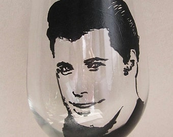 Hand Painted Wine Glass - JOHN TRAVOTA