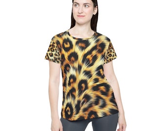 Women's Sports Jersey - Leopard Pattern