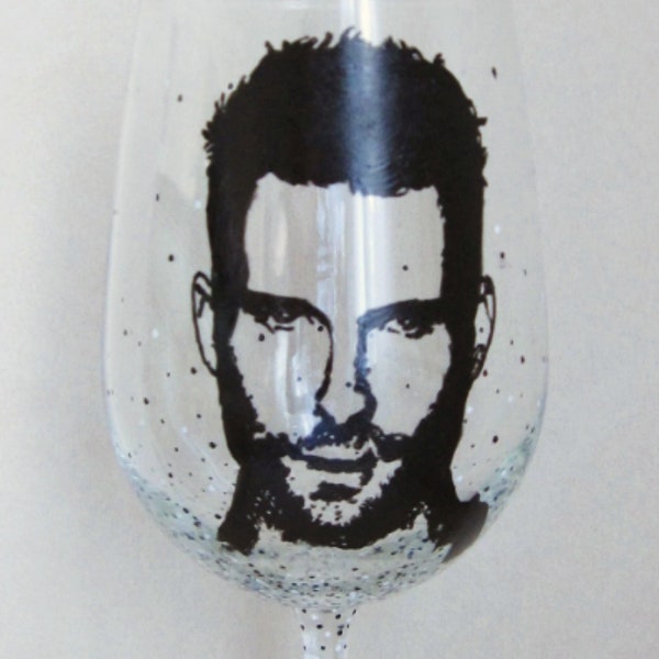 Hand-Painted Wine Glass - ADAM LEVINE