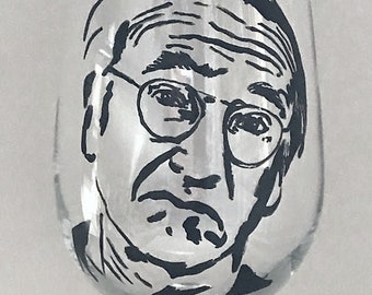 Hand Painted Wine Glass - LARRY DAVID