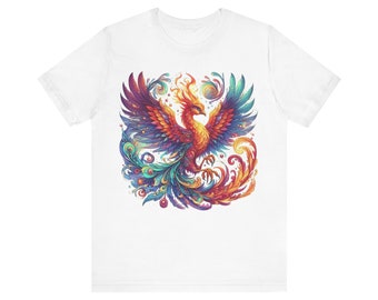 Unisex Jersey Short Sleeve Tee - Whimsical Fantasy Phoenix Magestic Bird