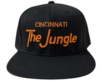 Cincinnati Bengals “The Jungle” Snapback Hat – Black Orange Embroidered Adjustable Baseball Cap NFL Fan Gear