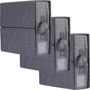 3-Pack Bed Sheet Organizer: Polycotton Linen Closet Storage