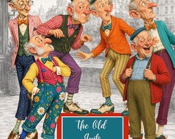 Printable Paper Dolls, 50 Funny Old men Clipart, Junk Journal Ephemera, Vintage Senior Gentlemen