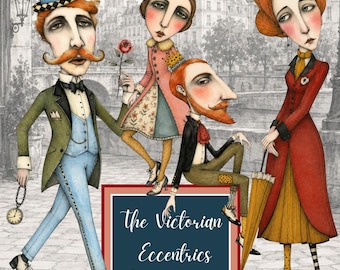 Printable Paper Dolls, 72 Victorian Characters Clipart, Vintage People PNG, Whimsical Gothic Digital Download