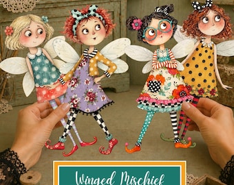 Printable Fairy Paper Dolls – 62 Polka Dot Fairies for Junk Journals & Crafts
