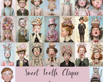 Candy People Clipart: 98 Whimsical Sweet Treat Images (Digital Download)
